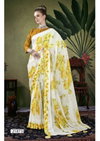 Dhaani By Vallabhi White Daily Wear Printed Georgette Sarees Wholesale Shop In Surat